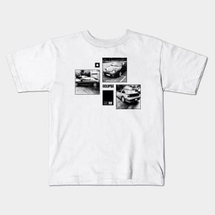 MITSUBISHI ECLIPSE D20 Black 'N White Archive Kids T-Shirt